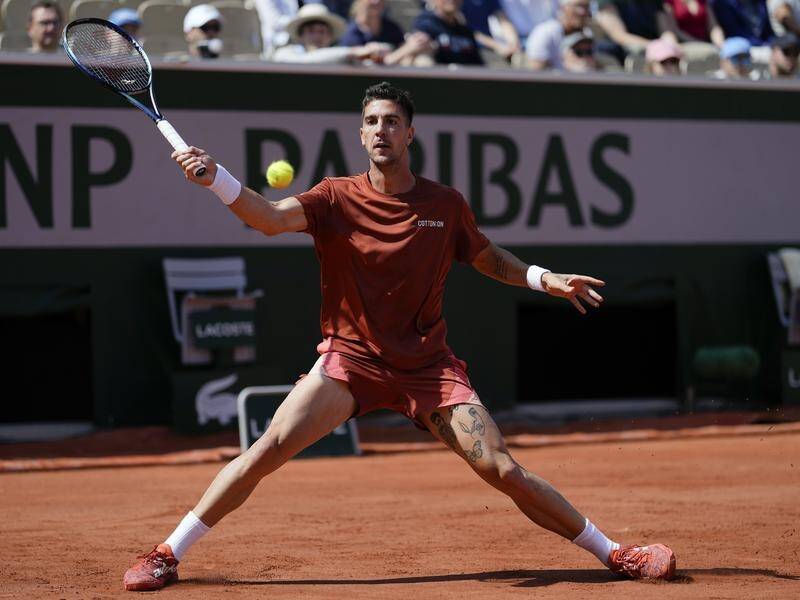 The French Open hopes of Thanasi Kokkinakis were dashed by a third round loss to Karen Khachanov. (AP PHOTO)