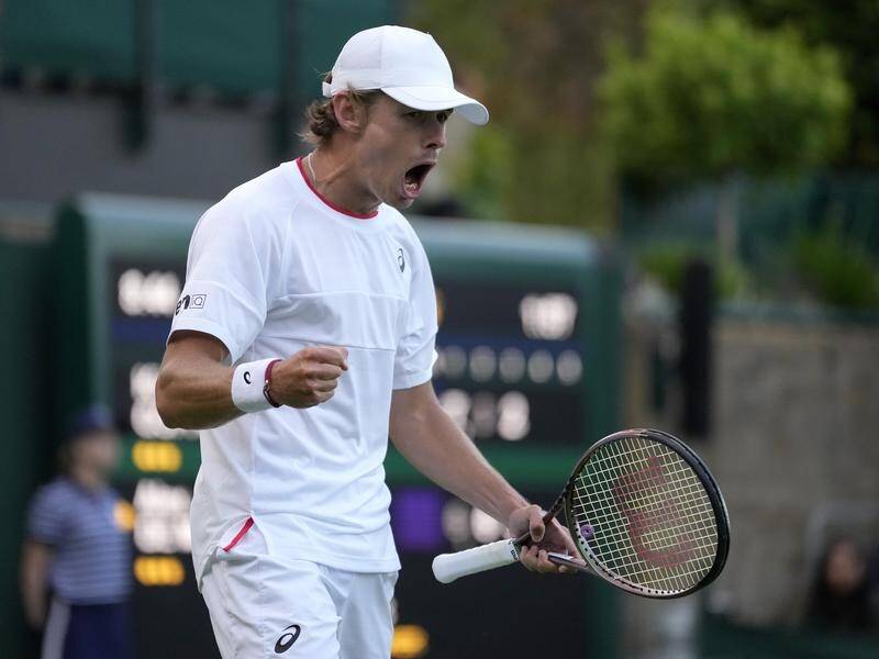 Alex de Minaur could be on a collision course with seven-time champion Novak Djokovic at Wimbledon. (AP PHOTO)