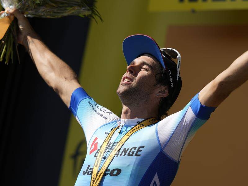 Michael Matthews, enjoying his last Tour de France win in 2022, will be seeking another in 2024. (AP PHOTO)